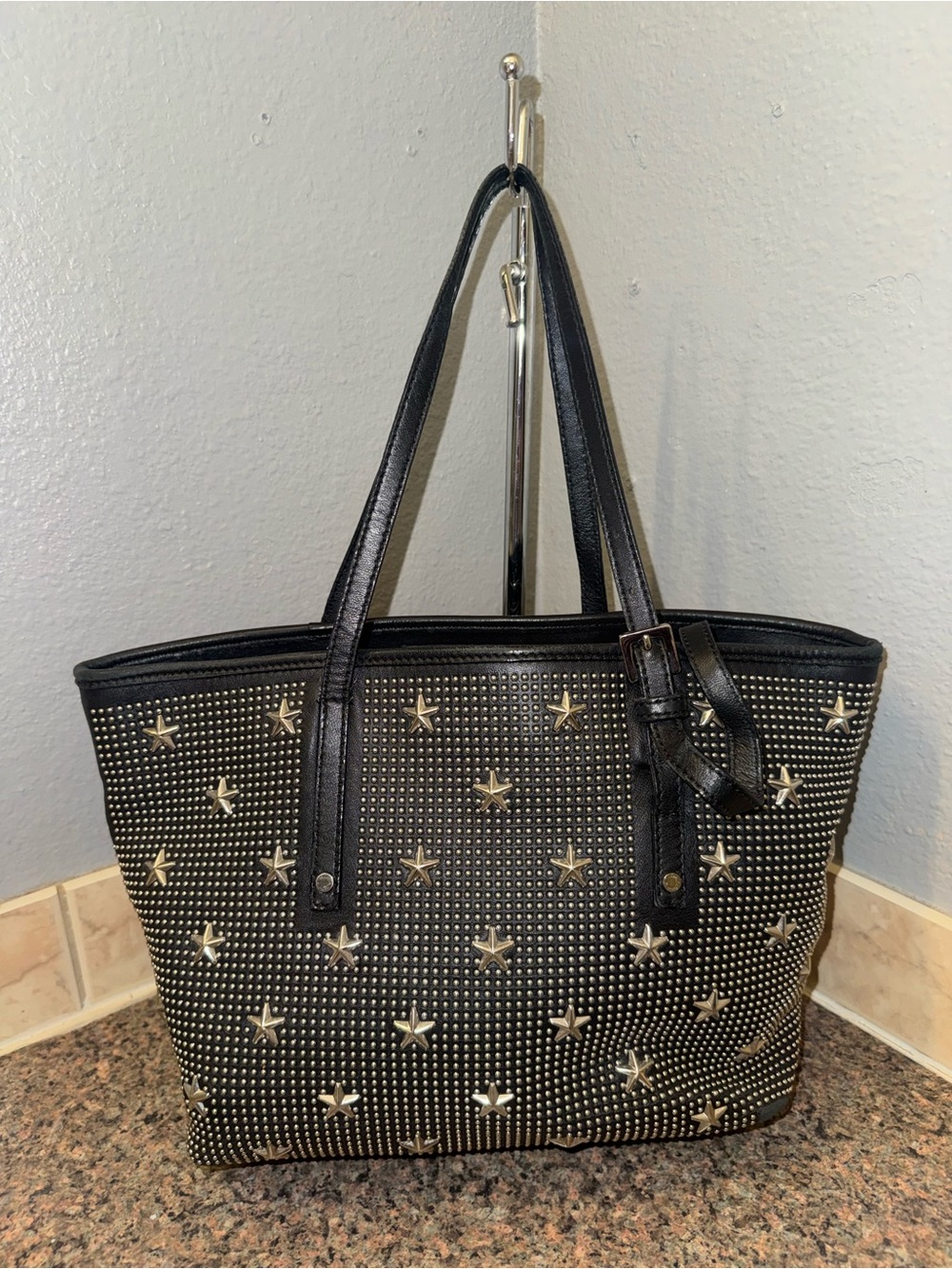 Jimmy Choo🖤Sofia star studded Tote Bag EUC ✅AUTHENTIC✅ - Picture 11 of 11